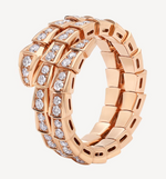 Load image into Gallery viewer, Serpenti Viper Double Loop Ring with Diamonds
