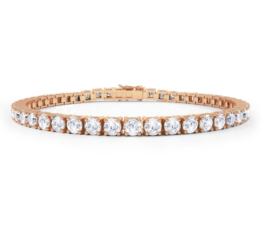 18k White Sapphire Tennis Bracelet