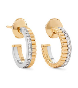 18K Loop Earrings with Diamonds