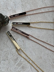 Solid Bar Necklace