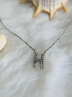Load image into Gallery viewer, Initial Necklace with Diamonds
