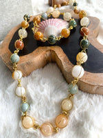 Load image into Gallery viewer, Jade Necklace &amp; Bracelet Set (JNS-0002)
