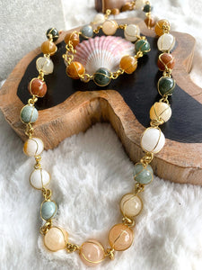 Jade Necklace & Bracelet Set (JNS-0002)
