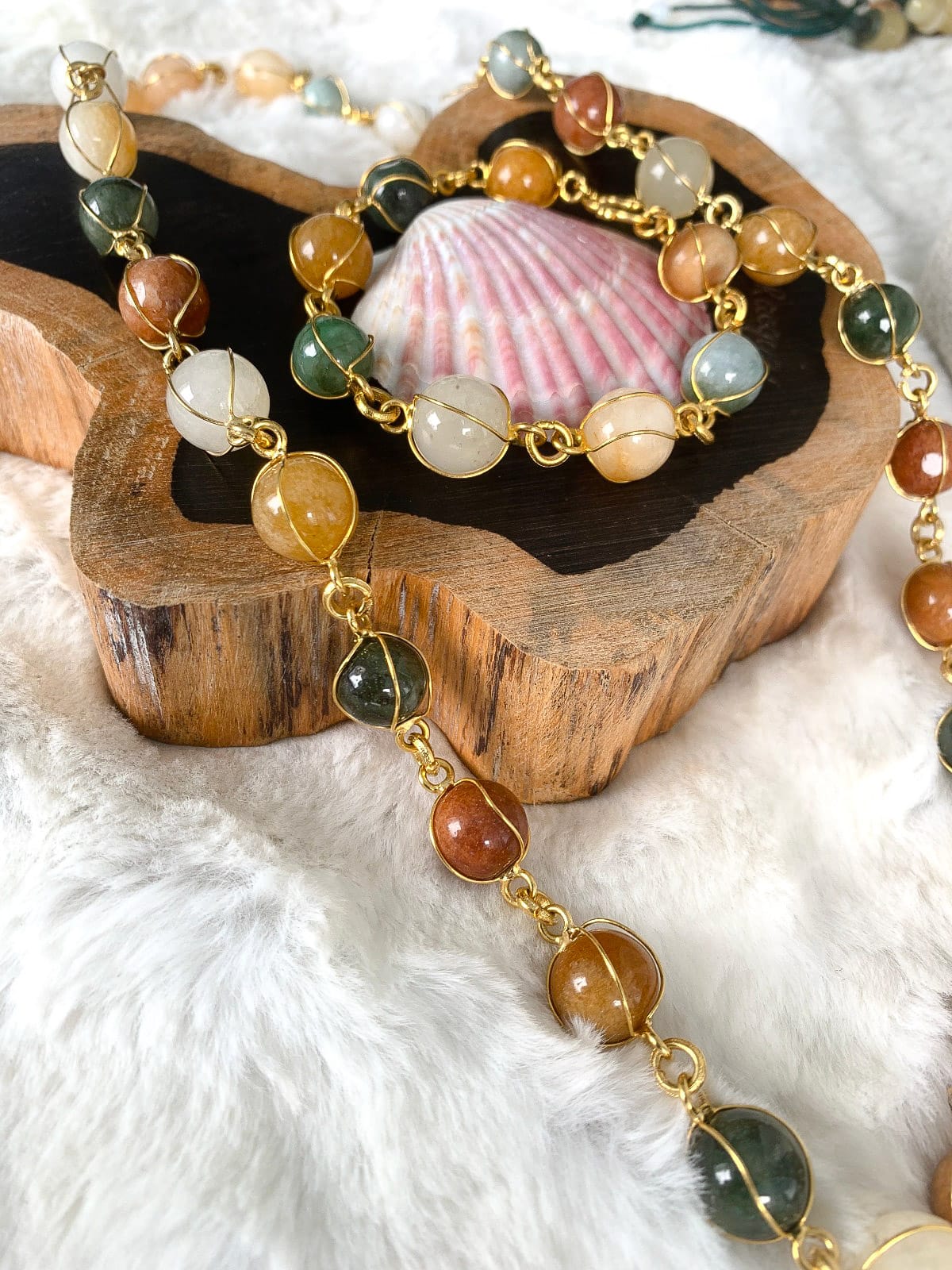 Jade Necklace & Bracelet Set (JNS-0002)