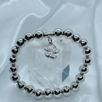 Load image into Gallery viewer, Silver beaded Bracelet (DBRBRC-0007)
