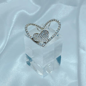 White Sapphire Heart Pendant (DBRPEN-0010)