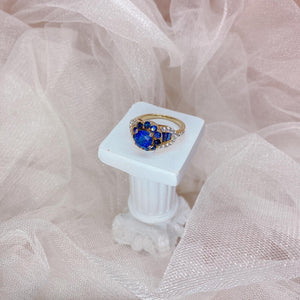 Blue & White Sapphire Ring (DBRRIN-0023)