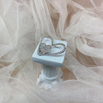 Load image into Gallery viewer, White Sapphire Heart Pendant (DBRPEN-0010)
