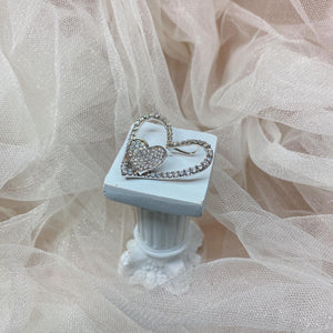White Sapphire Heart Pendant (DBRPEN-0010)