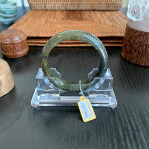 Grade A Natural Jade Bangle with certificate #2661