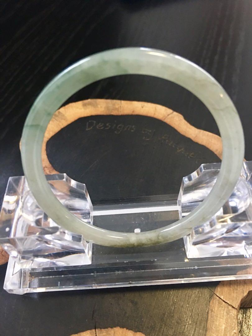 Grade A Natural Jade Bangle with certificate #2745