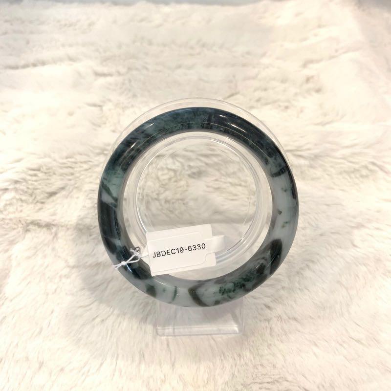 Grade A Natural Jade Bangle with certificate #6330