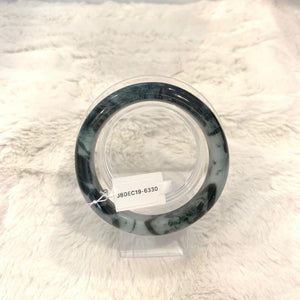 Grade A Natural Jade Bangle with certificate #6330