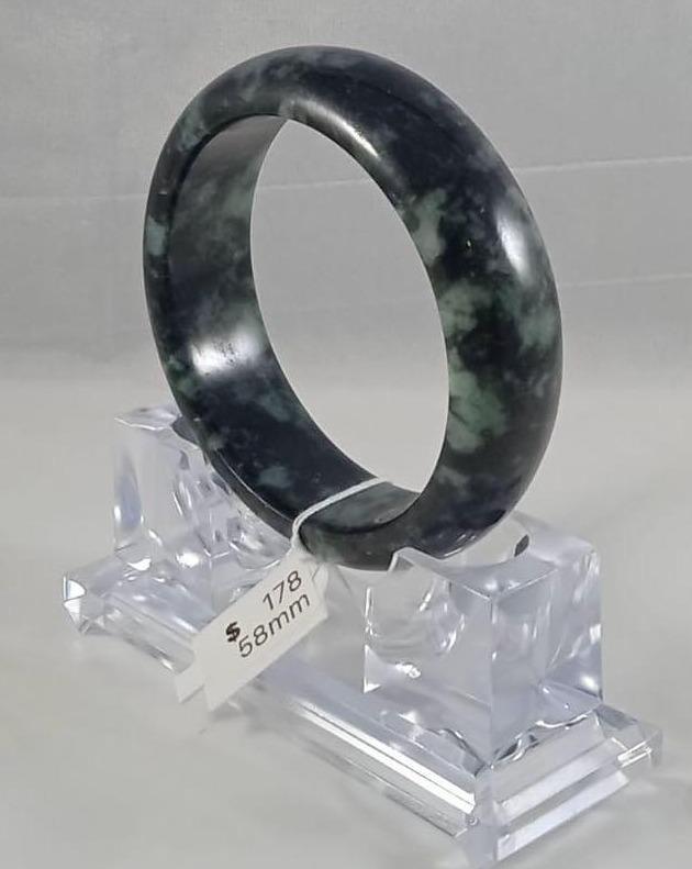 Grade A Natural Jade Bangle with certificate #6363