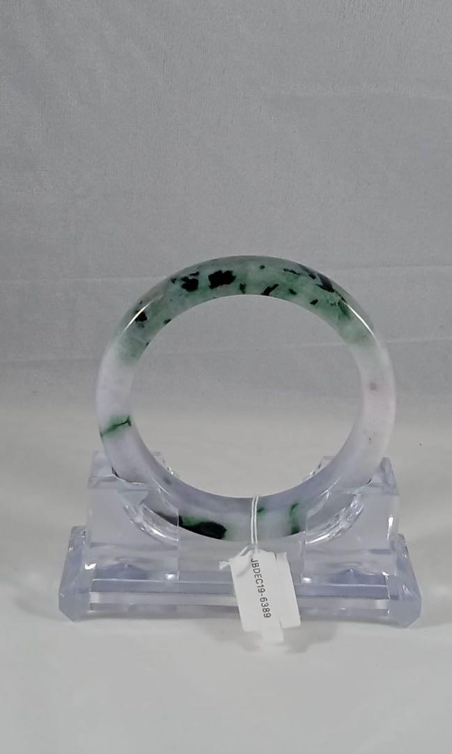Grade A Natural Jade Bangle with certificate #6389