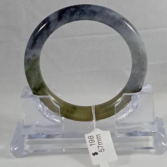 Grade A Natural Jade Bangle with certificate #6252