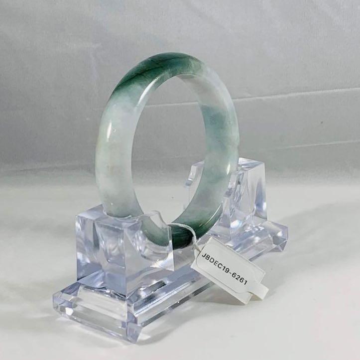 Grade A Natural Jade Bangle with certificate #6261