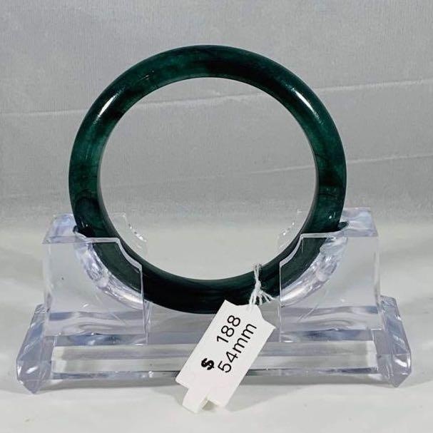 Grade A Natural Jade Bangle with certificate #6370