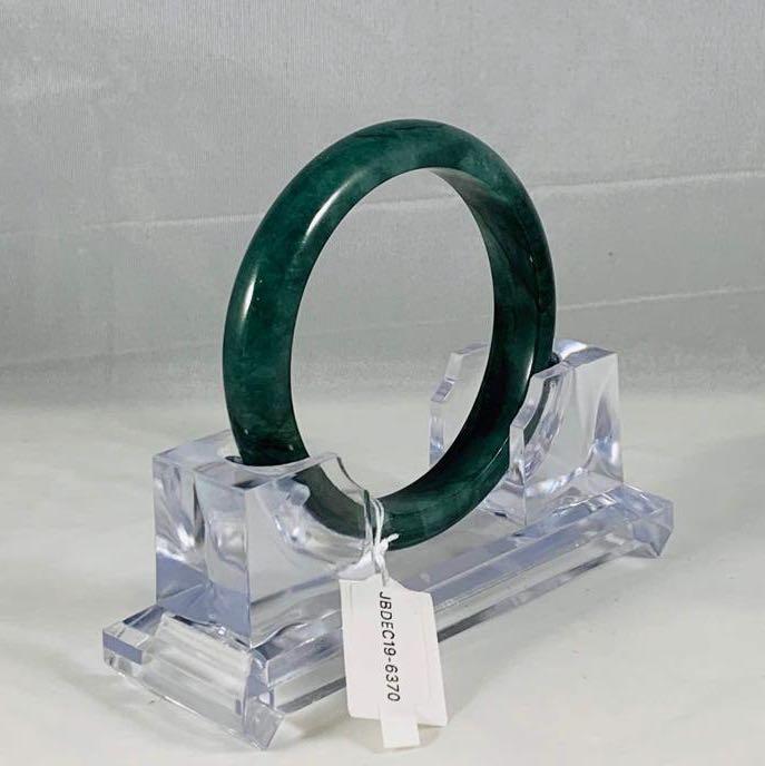 Grade A Natural Jade Bangle with certificate #6370