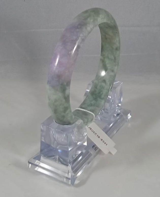 Grade A Natural Jade Bangle with certificate #6341