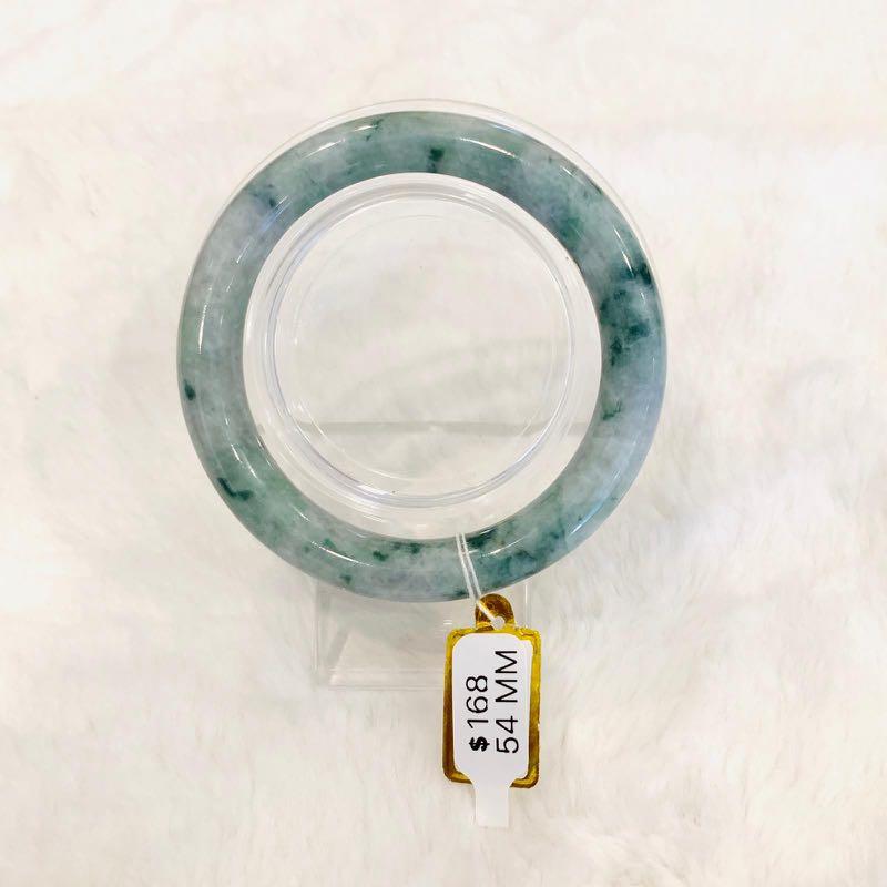 Grade A Natural Jade Bangle with certificate #3979