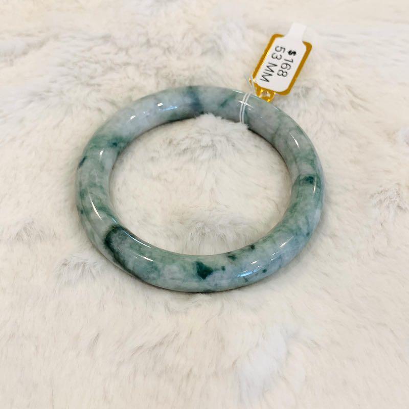 Grade A Natural Jade Bangle with certificate #3980