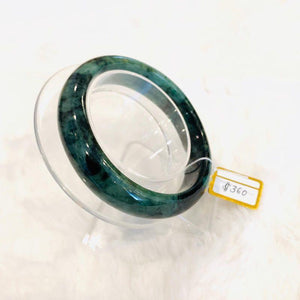 Grade A Natural Jade Bangle with certificate #4012