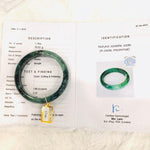 Load image into Gallery viewer, Grade A Natural Jade Bangle with certificate #4012
