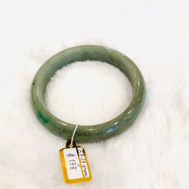 Grade A Natural Jade Bangle with certificate #4046