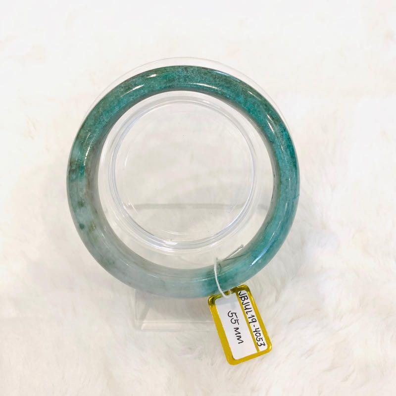 Grade A Natural Jade Bangle with certificate #4053