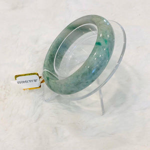 Grade A Natural Jade Bangle with certificate #4059