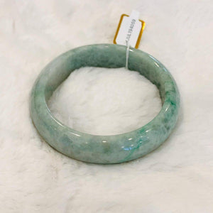 Grade A Natural Jade Bangle with certificate #4059