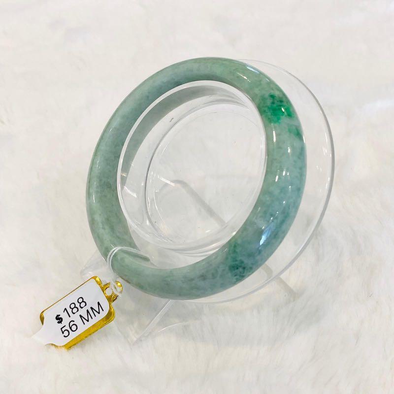 Grade A Natural Jade Bangle with certificate #4061