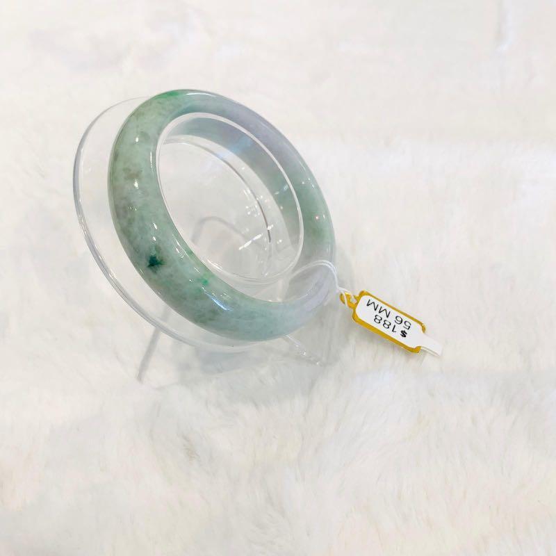 Grade A Natural Jade Bangle with certificate #4062