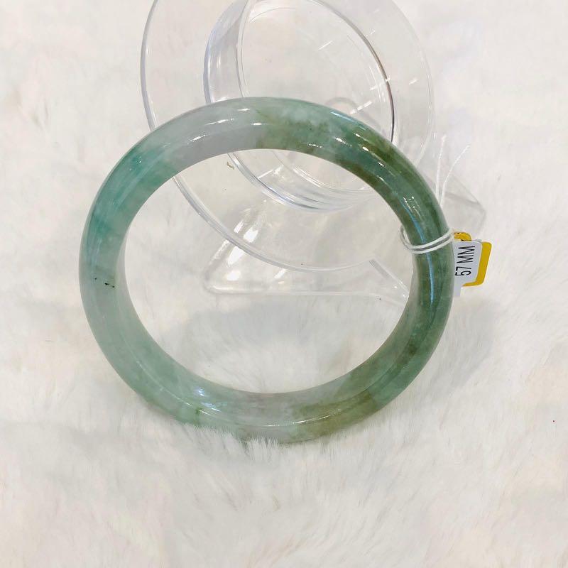 Grade A Natural Jade Bangle with certificate #4068