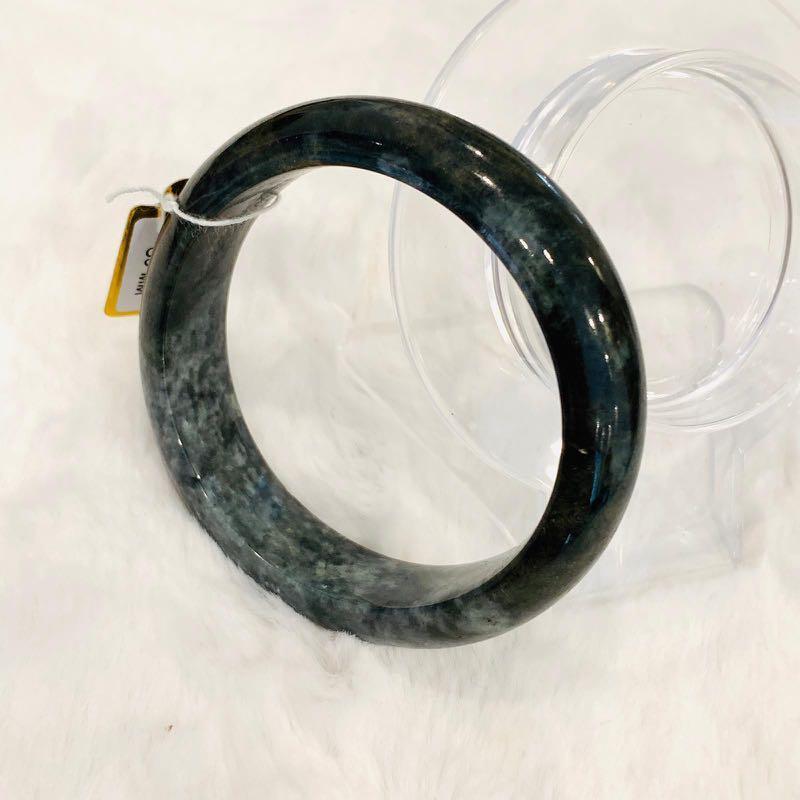 Grade A Natural Jade Bangle with certificate #4078