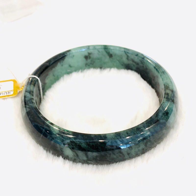 Grade A Natural Jade Bangle with certificate #4083