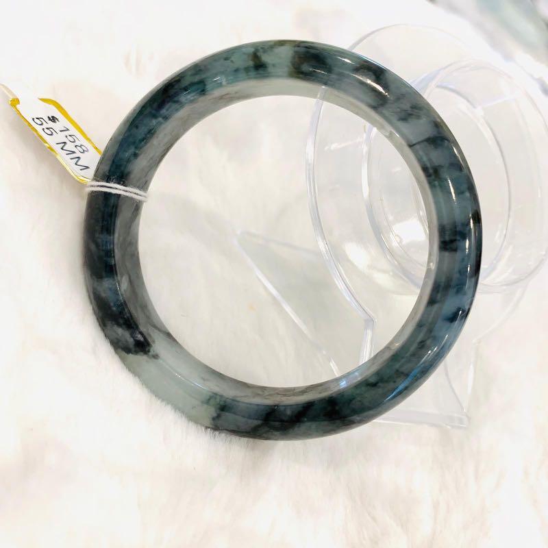Grade A Natural Jade Bangle with certificate #4105