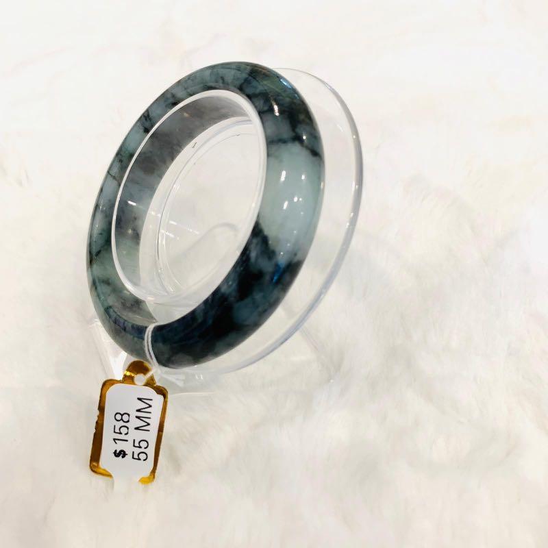 Grade A Natural Jade Bangle with certificate #4105