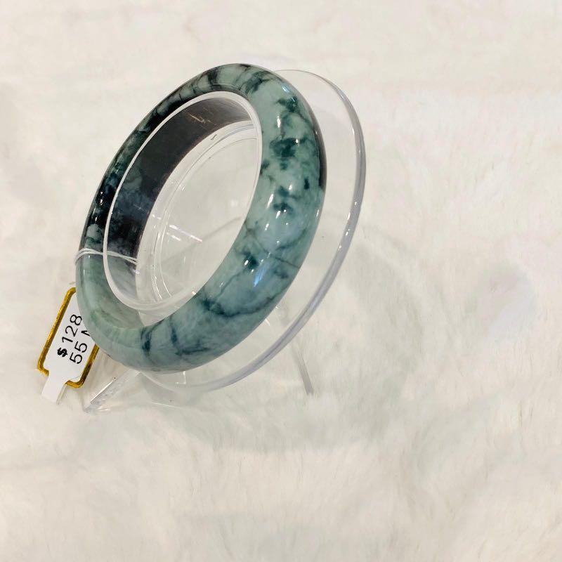 Grade A Natural Jade Bangle with certificate #4111