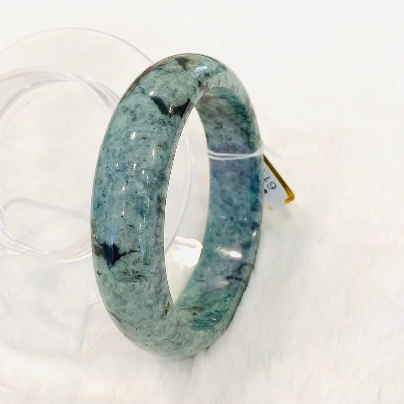 Grade A Natural Jade Bangle with certificate #4112