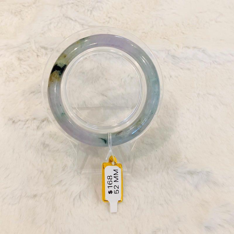 Grade A Natural Jade Bangle with certificate #4129