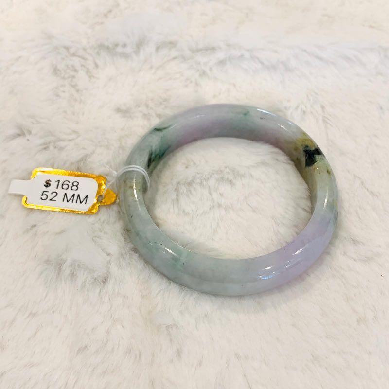 Grade A Natural Jade Bangle with certificate #4129
