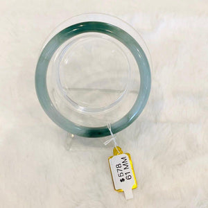 Grade A Natural Jade Bangle with certificate #4131