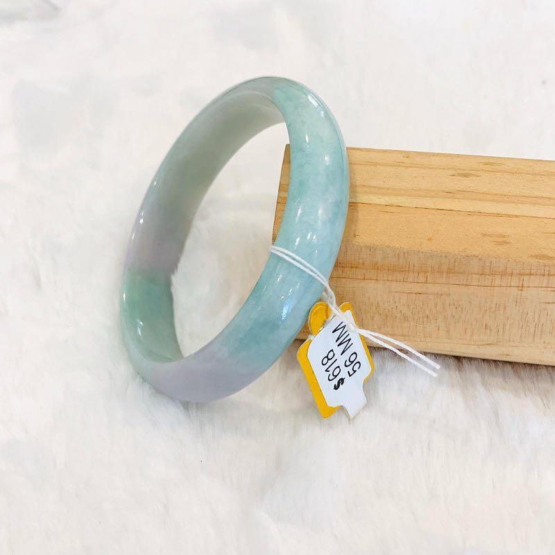 Grade A Natural Jade Bangle with certificate #4141