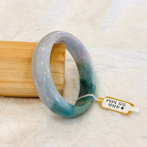 Grade A Natural Jade Bangle with certificate #4143