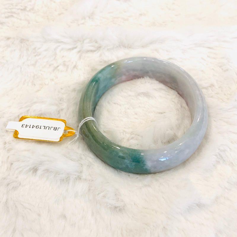 Grade A Natural Jade Bangle with certificate #4143