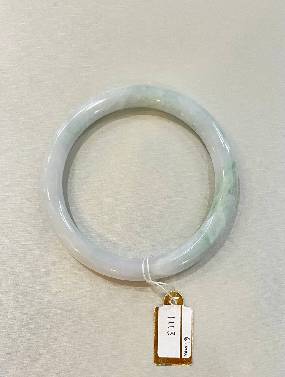 Grade A Natural Jade Bangle with certificate #1113