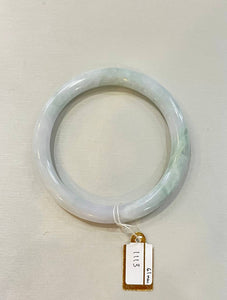 Grade A Natural Jade Bangle with certificate #1113