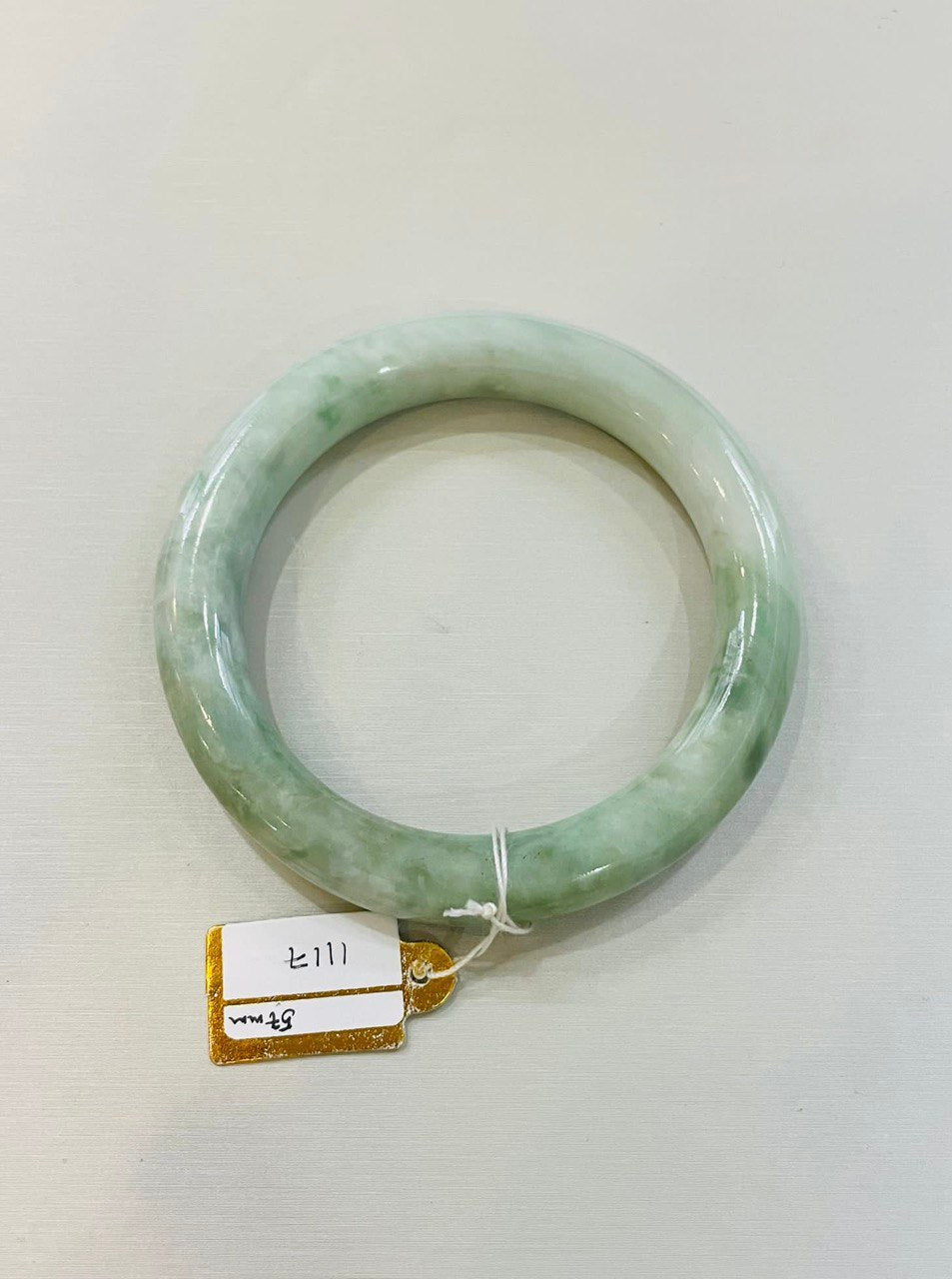Grade A Natural Jade Bangle with certificate #1117